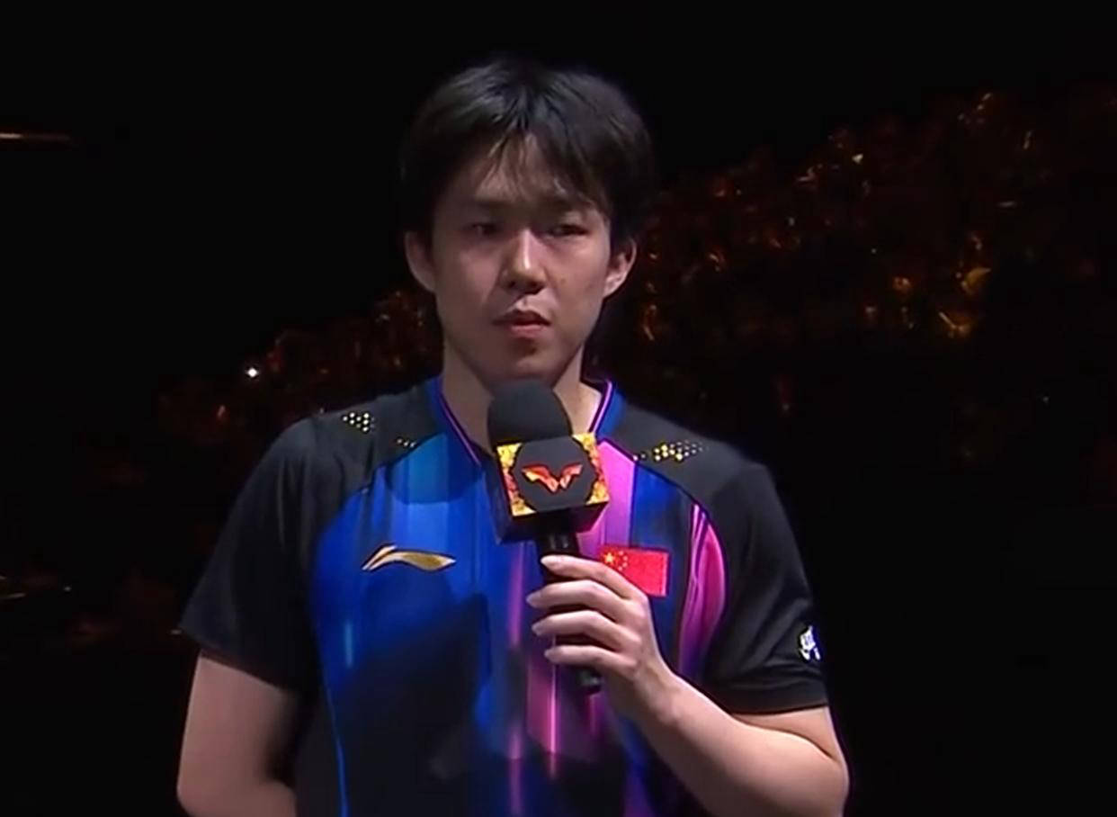 王楚钦孙颖莎混双夺冠赛后采访