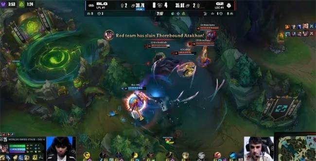 【一竞技1JingJi】LOL：S15全球总决赛瑞士轮 G21比0击败BLG